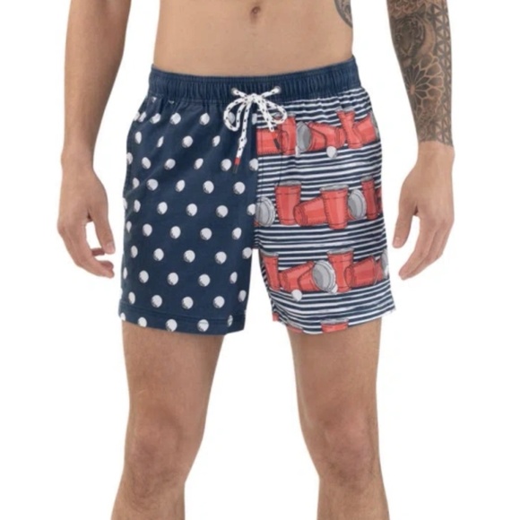 Party Pants Hall of Shame Beer Pong Swim Trunk Shorts XL - Picture 3 of 11